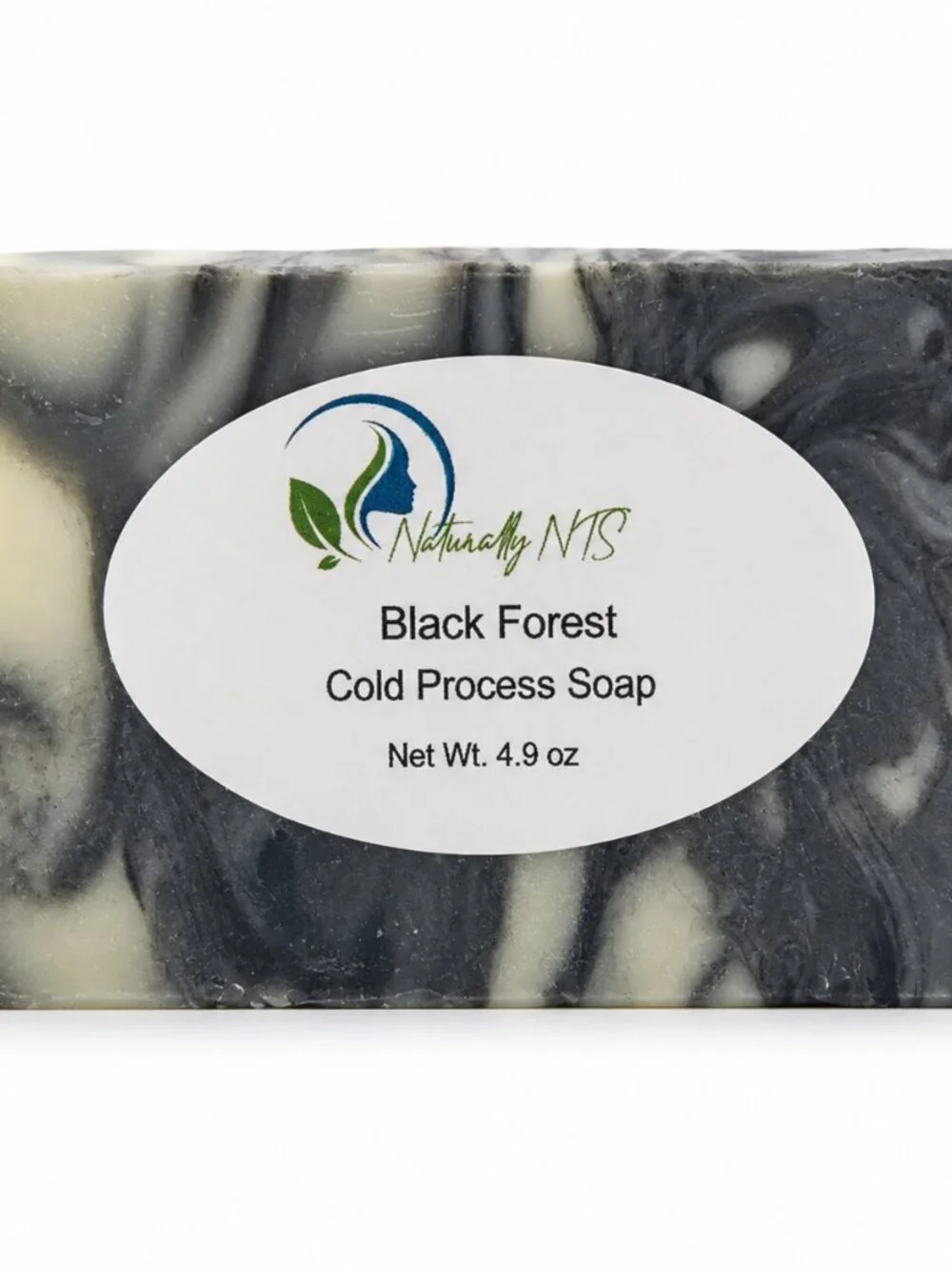 Naturally NTS Black Forest Cold Process Soap – 4.9 oz – Black & Cream